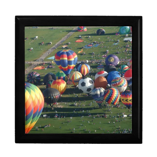 BH hot air balloon fiesta views Keepsake Box (Front)