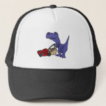Bh- T-rex Dinosaur Pushing Lawn Mower Trucker Hat at Zazzle