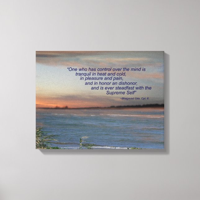 Bhagavad Gita Control Over Mind Canvas Print (Front)