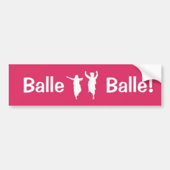 Bhangra Dancers Silhouettes Bumper Sticker Balle by alinaspencil at Zazzle