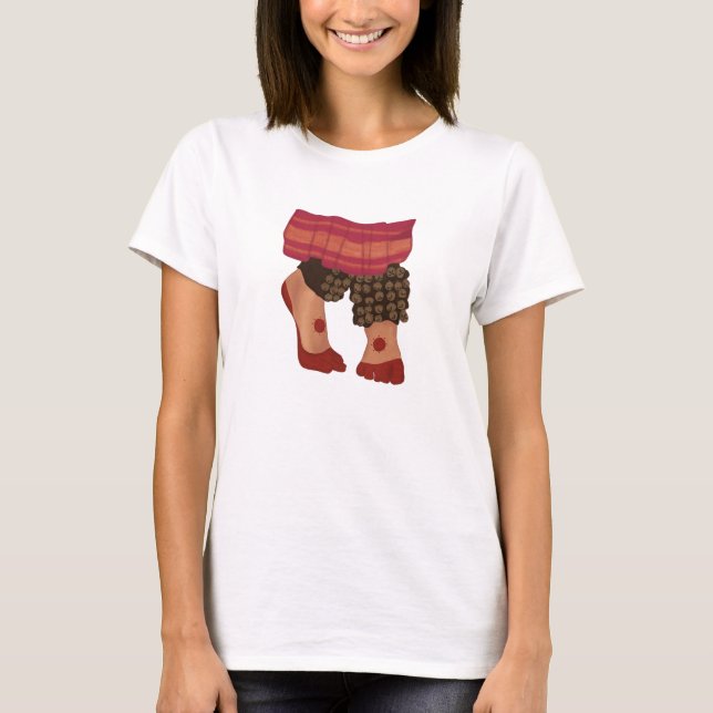 Bharatanatyam dancers Feet Design personalized T-Shirt (Front)
