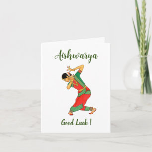 Bharatanatyam greeting card, Arangetram card
