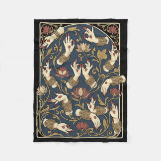 Bharatanatyam Kathak And Odissi Indian Clical Danc Fleece Blanket
