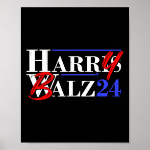 Bheimer 2024 Funny Kamala Harris And Tim W 2024  Poster