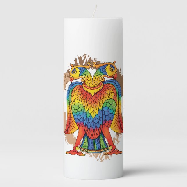 bherunda bird pillar candle (Front)