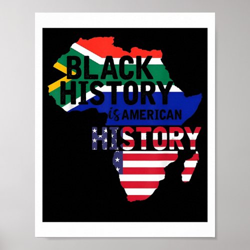 Bhm Gift Black History Is American Poster