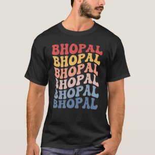 Bhopal City Groovy Retro T-Shirt
