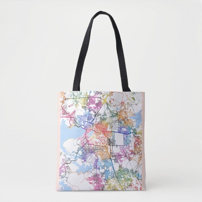 Bhopal Madhya Pradesh City Map Tote Bag (Front)