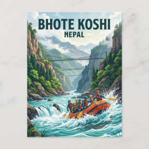 Bhote Koshi River Nepal Postcard