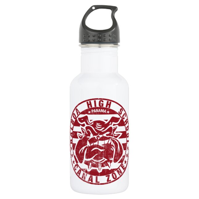BHS Bulldogs (weathered - red) Water Bottle (Front)