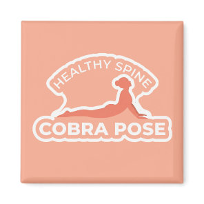 Bhujangasana Cobra Pose • Healthy Spine Yoga Magnet