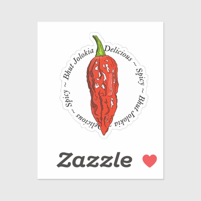 Bhut Jolokia chili pepper Sticker (Sheet)