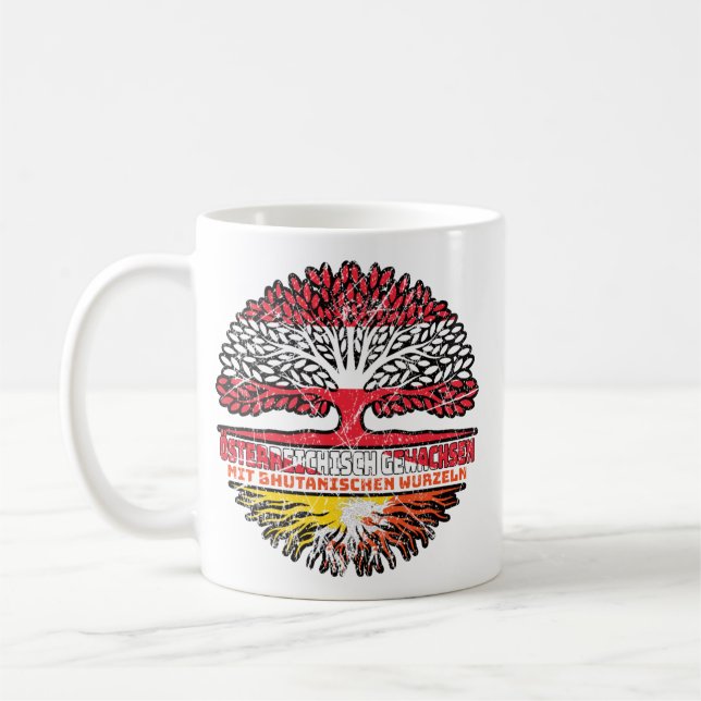 Bhutan Bhutanese Austrian tree Coffee Mug (Left)