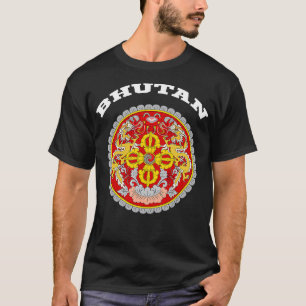 Bhutan Coat of Arms Souvenir Gift Flag Bhutanese T-Shirt