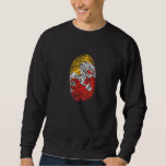 Bhutan Country Flag Fingerprint DNA   Sweatshirt