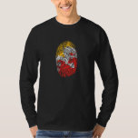 Bhutan Country Flag Fingerprint DNA   T-Shirt