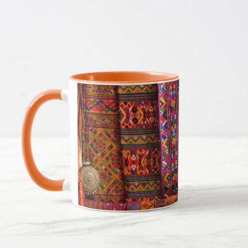 Bhutan fabrics for sale mug