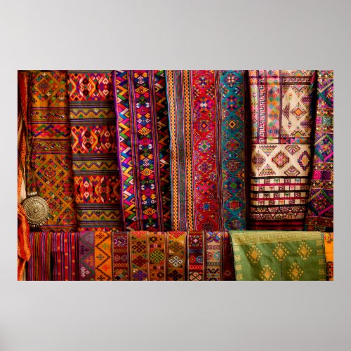 Bhutan fabrics for sale poster
