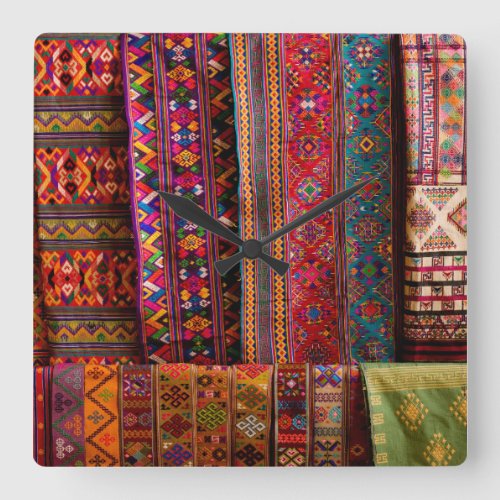 Bhutan fabrics for sale square wall clock
