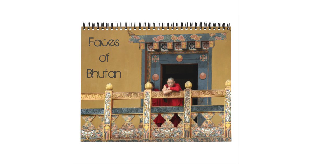 bhutan faces 2024 calendar Zazzle