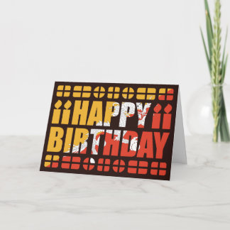 Bhutan Flag Birthday Card