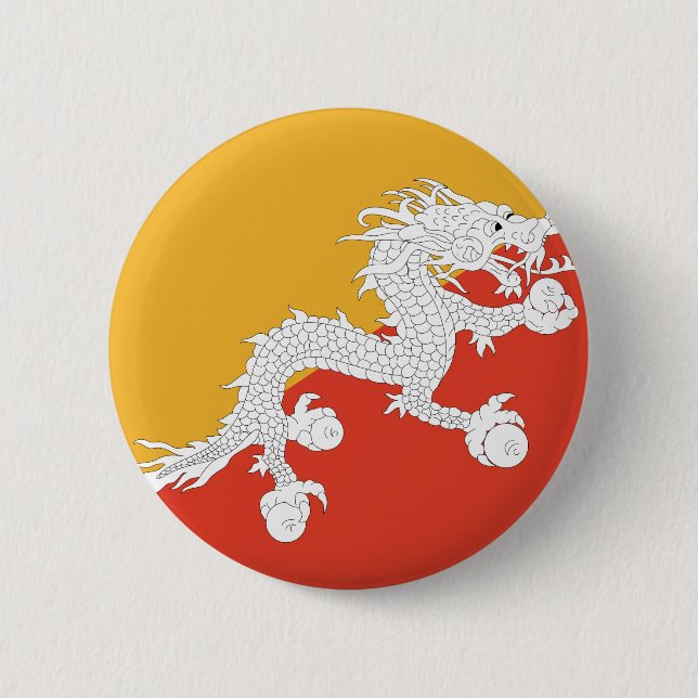 Bhutan Flag Button (Front)