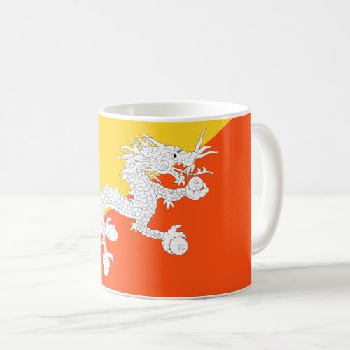 Bhutan flag coffee mug