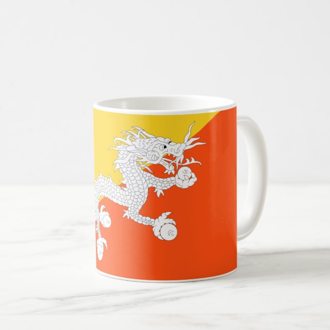 Bhutan flag coffee mug (Front Right)