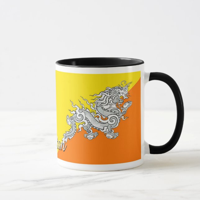 Bhutan Flag Coffee Mug (Right)