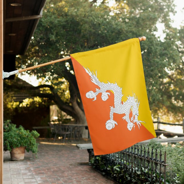 Bhutan Flag Design with Dragon Emblem (In SItu)