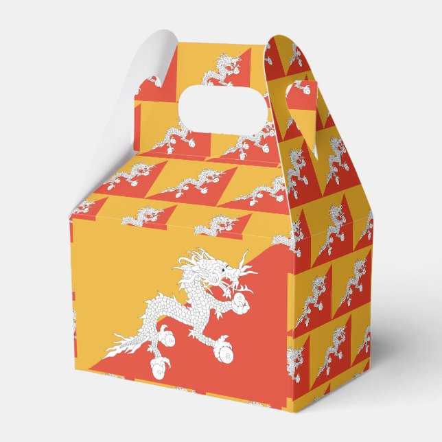 Bhutan Flag Favor Boxes (Back Side)