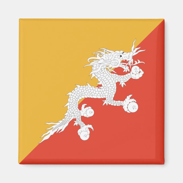 Bhutan Flag Magnet (Front)