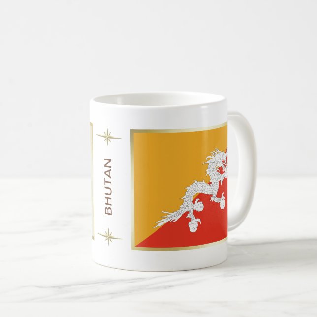 Bhutan Flag + Map Mug (Front Right)