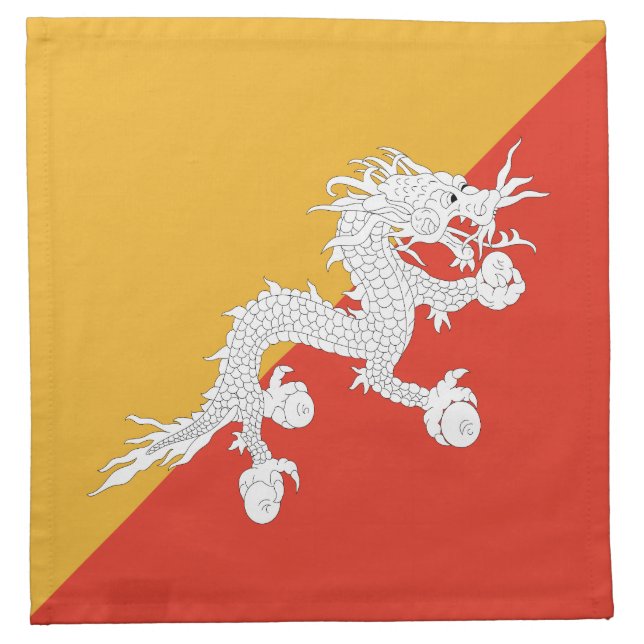 Bhutan Flag Napkin (Front)