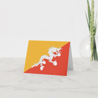 Bhutan Flag Notecard