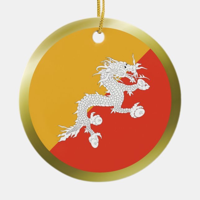 Bhutan Flag Ornament (Front)