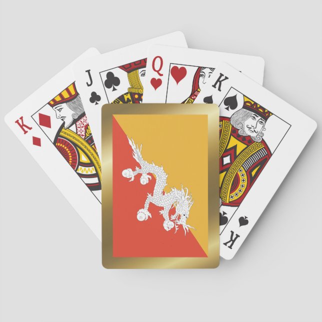 Bhutan Flag Playing Cards (Back)