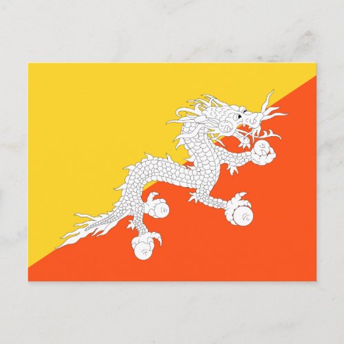Bhutan flag postcard
