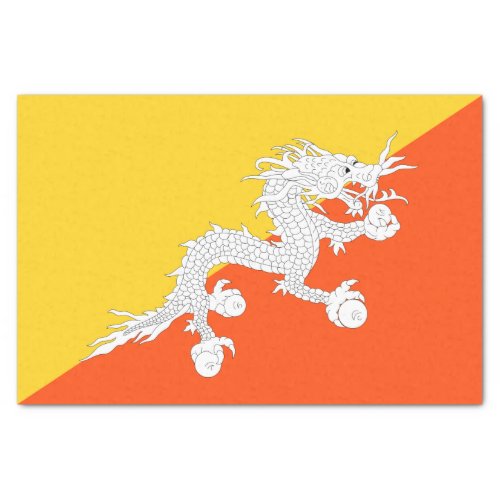 Bhutan flag postcard tissue paper