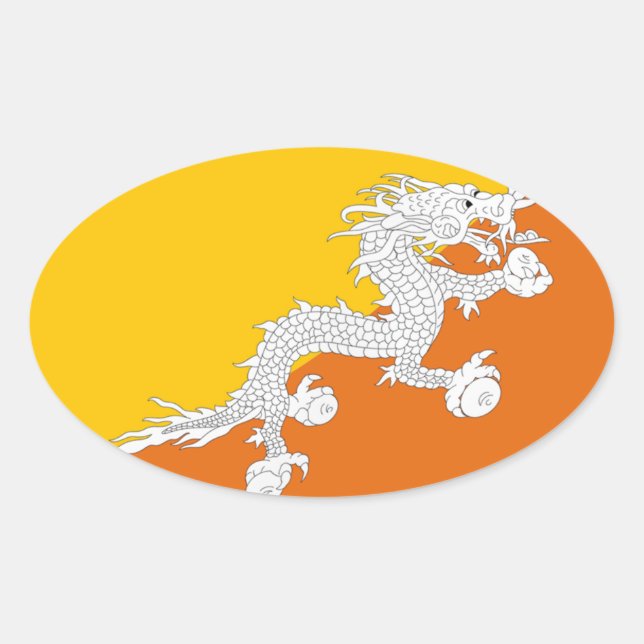 Bhutan Flag Sticker (Front)