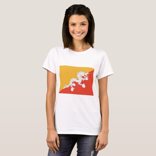 Bhutan Flag T-Shirt (Front Full)