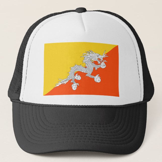 Bhutan Flag Trucker Hat (Front)