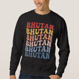 Bhutan Groovy Retro Bhutanese Sweatshirt