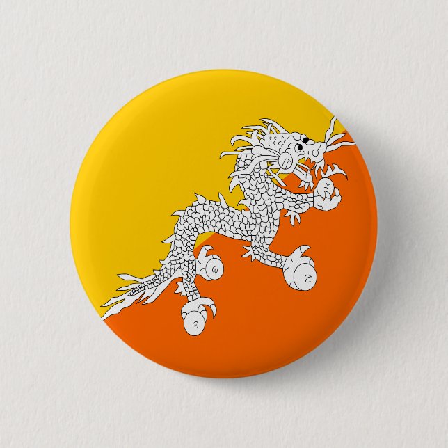 Bhutan High quality Flag Button (Front)