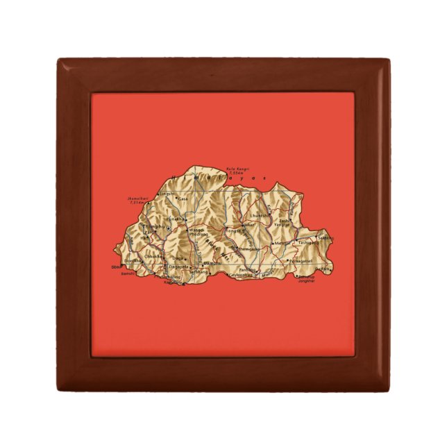 Bhutan Map Gift Box (Front)