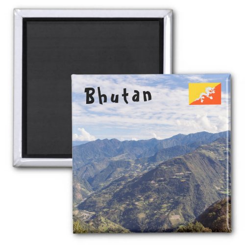 Bhutan peaceful eastern mountains _ Himalaya Magnet