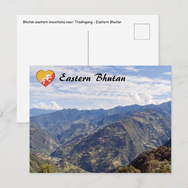 Bhutan peaceful eastern mountains - Himalaya Postcard (Front/Back)
