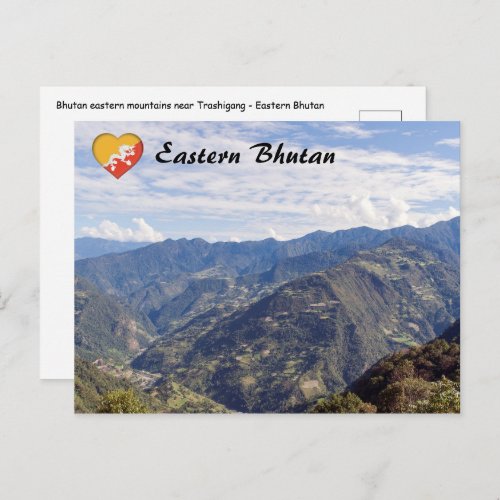 Bhutan peaceful eastern mountains _ Himalaya Postcard