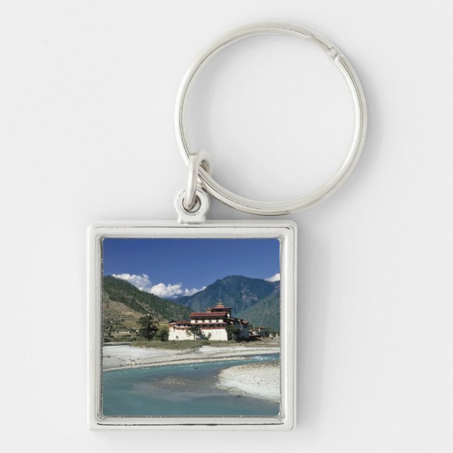 Bhutan, Punaka. The Mo Chhu River flows past Keychain (Front)