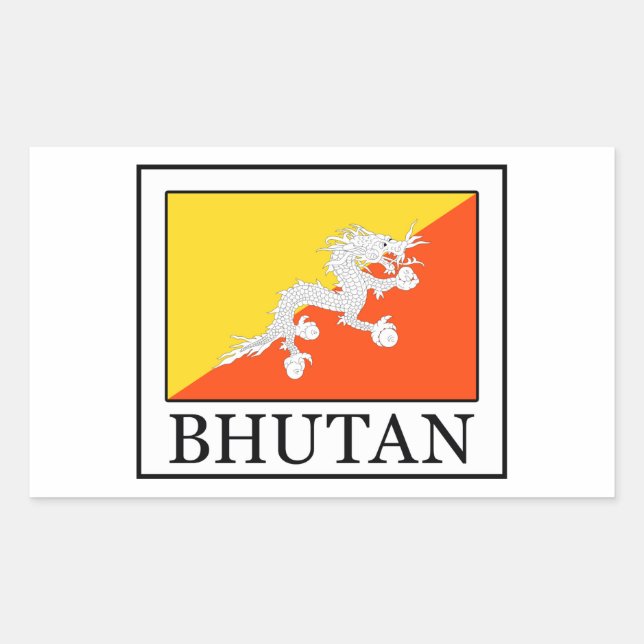 Bhutan Rectangular Sticker (Front)